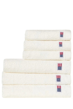 Velour Jacquard Ornament Towel 30X50 - Snow White