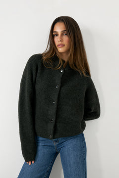 Alphagz Short Cardigan - Rosin Melange