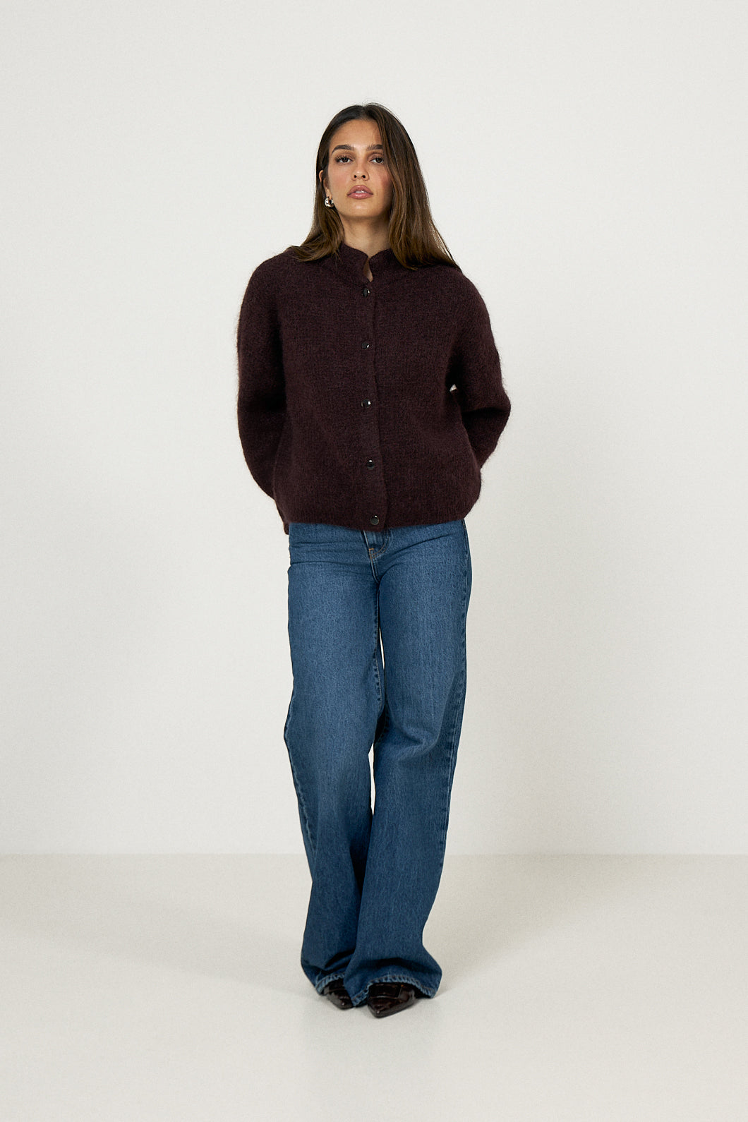 Gestuz Gzdebbie Cardigan - Plum Melange