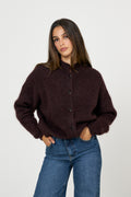 Gestuz Gzdebbie Cardigan - Plum Melange