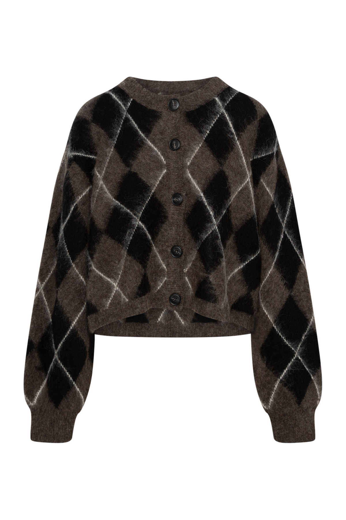 Gzsida Multi Cardigan - Black/Chestnut/Ivory