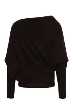Gzdebbie Drape Pullover - Ganache Melange