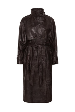 Gzcroline Long Jacket - Ganache Croco