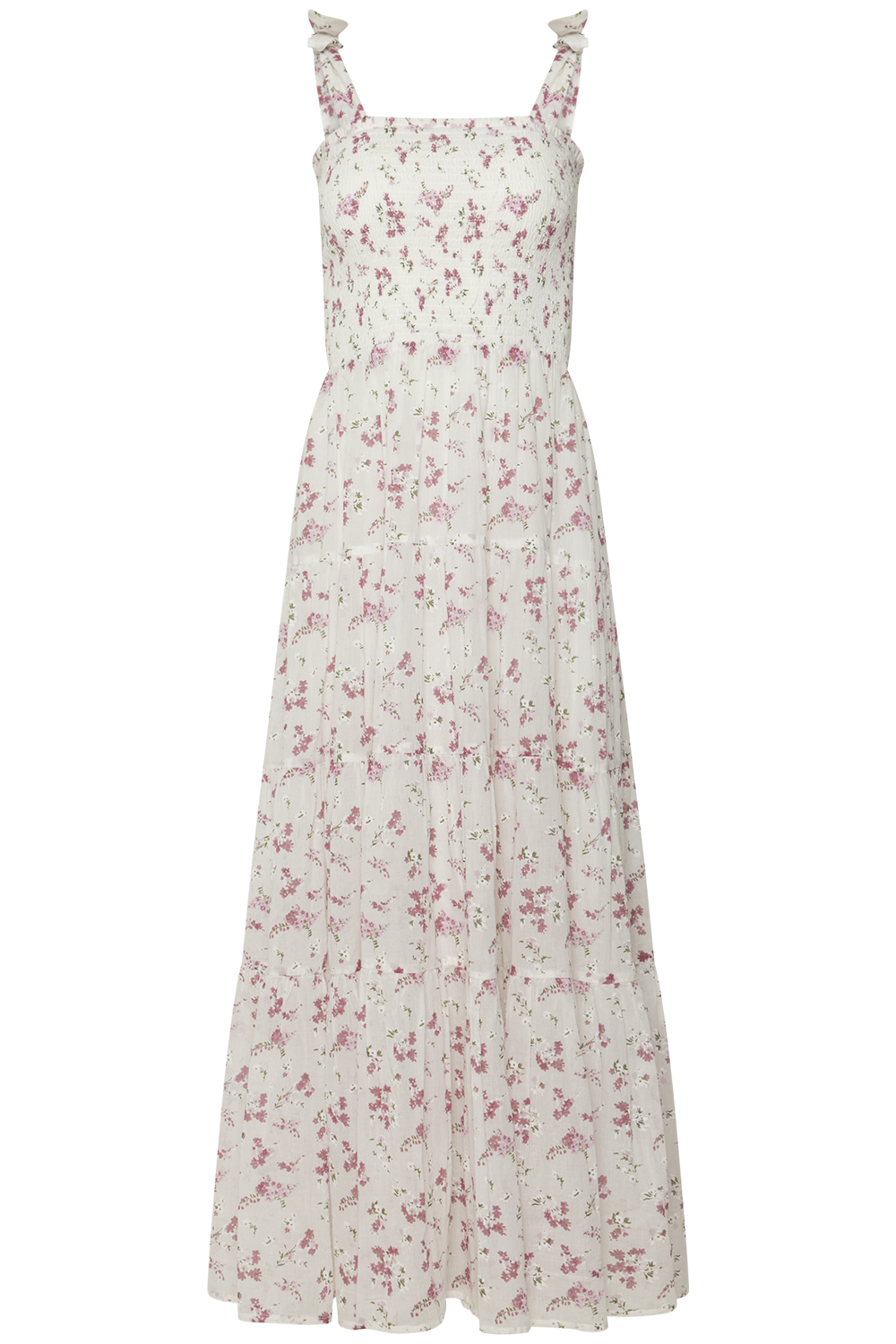 Magni Cotton Maxiklänning - Rosa Blommig