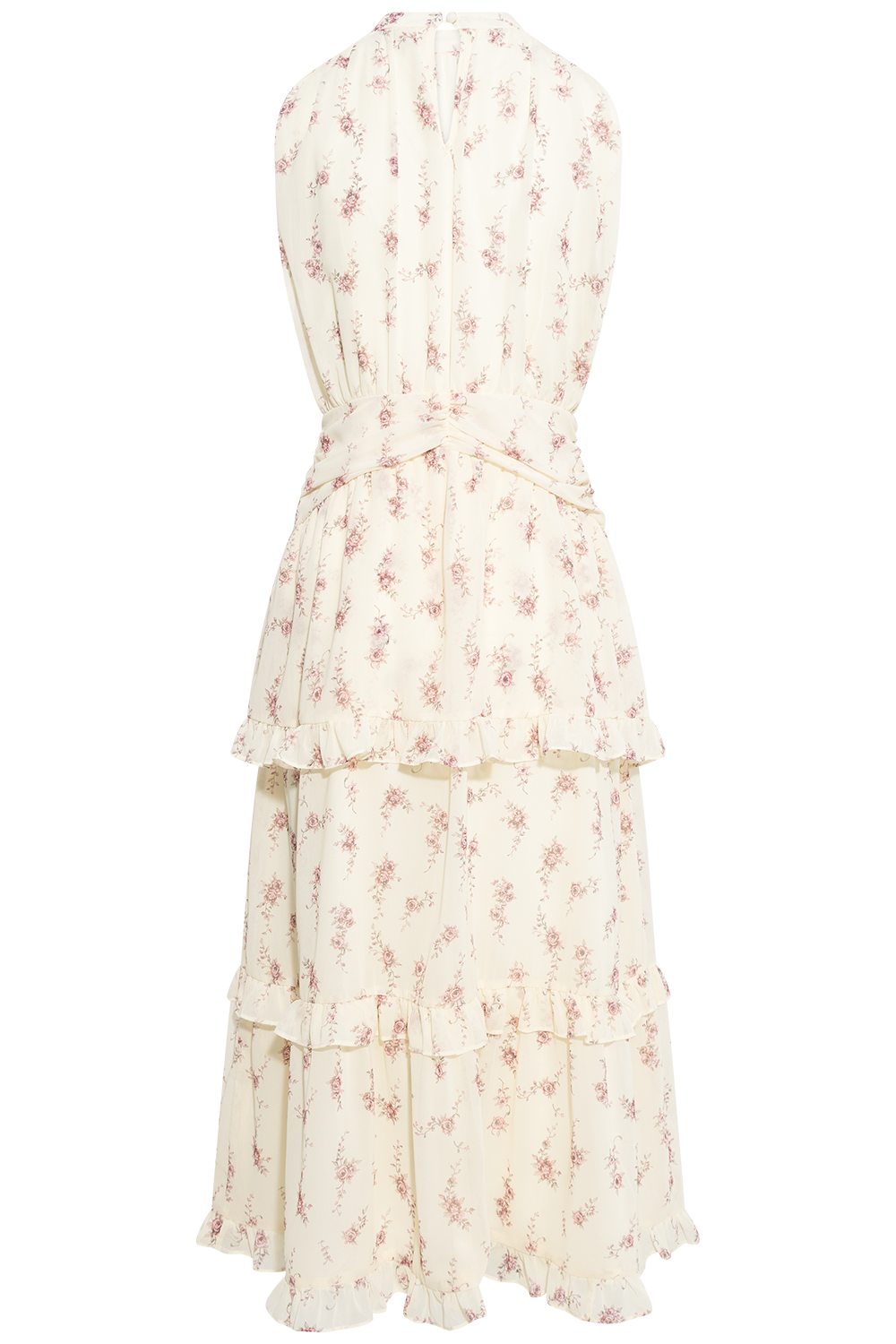 Jasminic Long Dress - Off White Vintage Rose