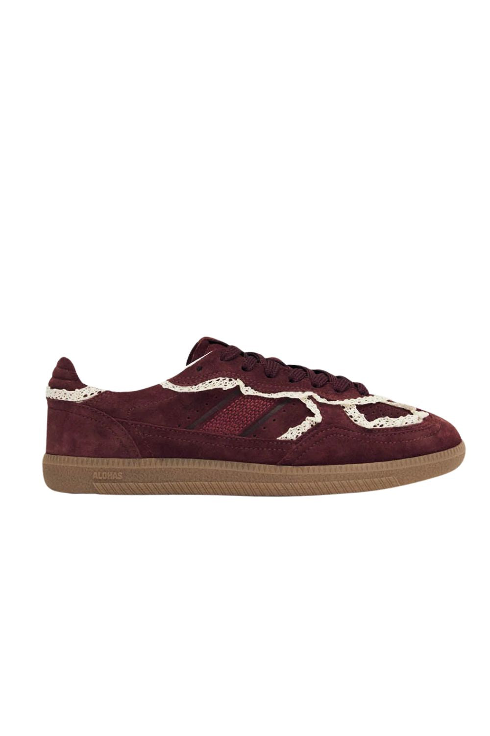 Tb.490 Leather Sneakers - Crochet Burgundy