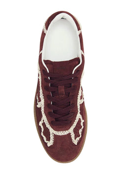 Tb.490 Leather Sneakers - Crochet Burgundy