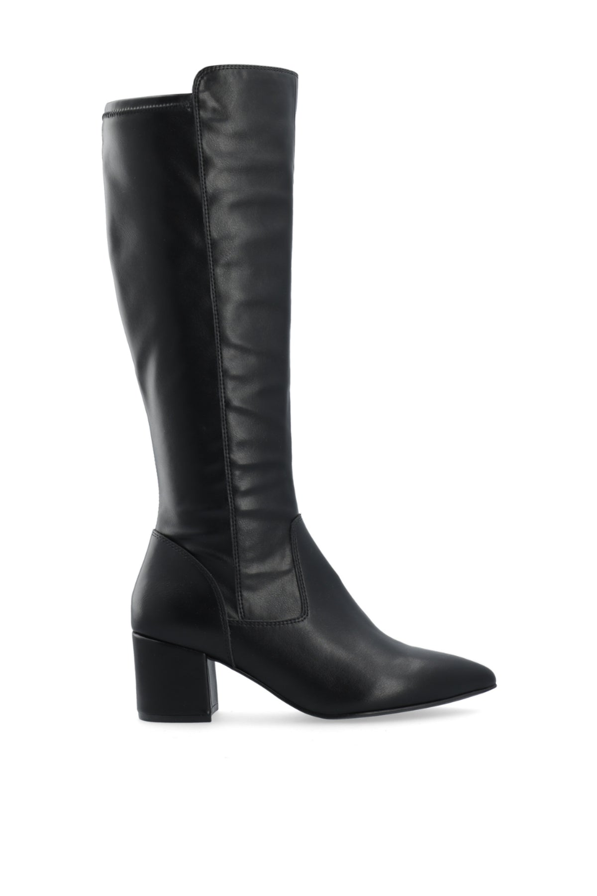 Biadevived Stretch Knee High Boot Smooth Faux Leather - Svart