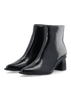 Bialeonora Short Zip Boot Faux Leather - Black Pratia