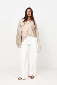 N-Laiana Knit Cardigan - Beige Mix