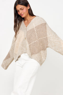 N-Laiana Knit Cardigan - Beige Mix