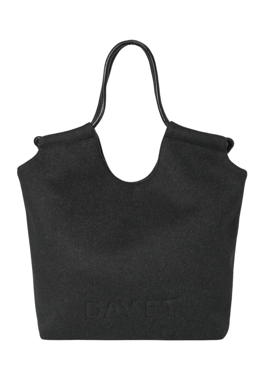 Day Woolen Tote - Mörkgrå melerad
