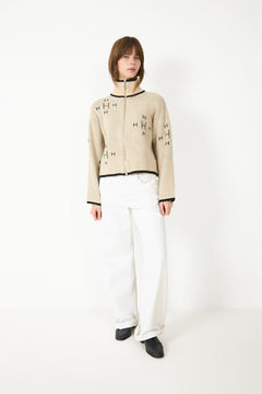 Iben Zip Jacket - Light Beige Melange