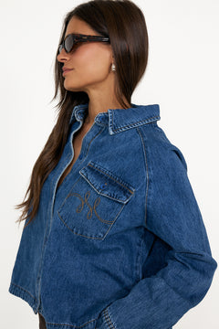 Kylie Shirt - Medium Wash Blue Denim