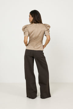 Francis Lace Top - Taupe