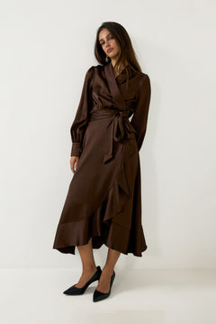 Iza Midi Dress - Espresso