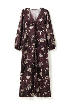 N-Lilith Maxi Dress - Dovie Burgundy Print