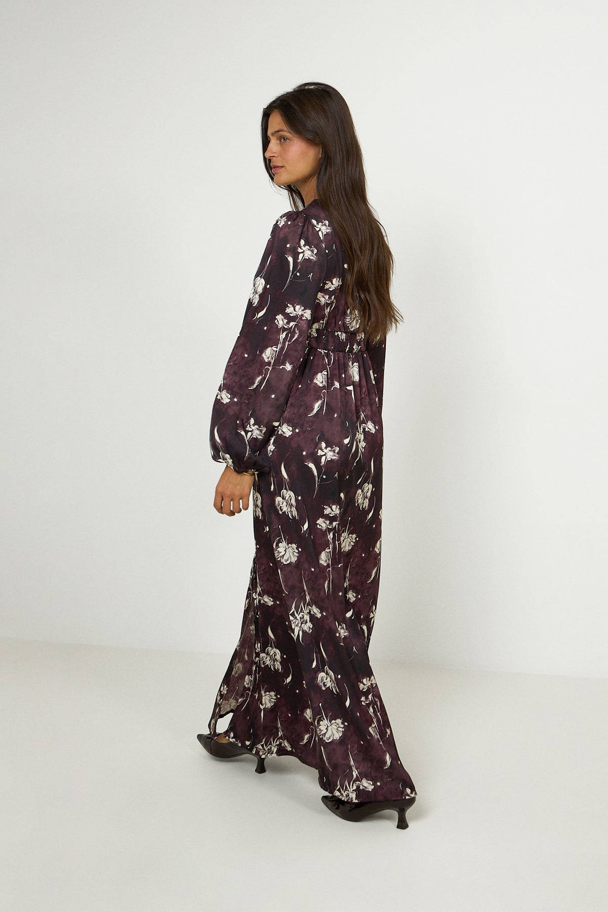 N-Lilith Maxi Dress - Dovie Burgundy Print