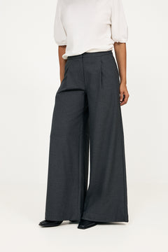 N-Kazia Mw Pants - Grey Herringbone