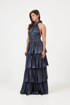 Angel Open Back Maxi Dress - Navy