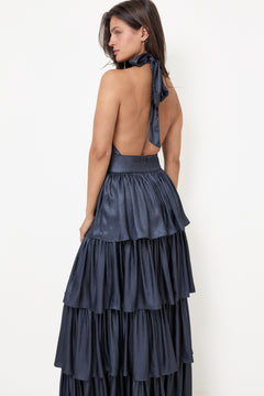 Angel Open Back Maxi Dress - Navy