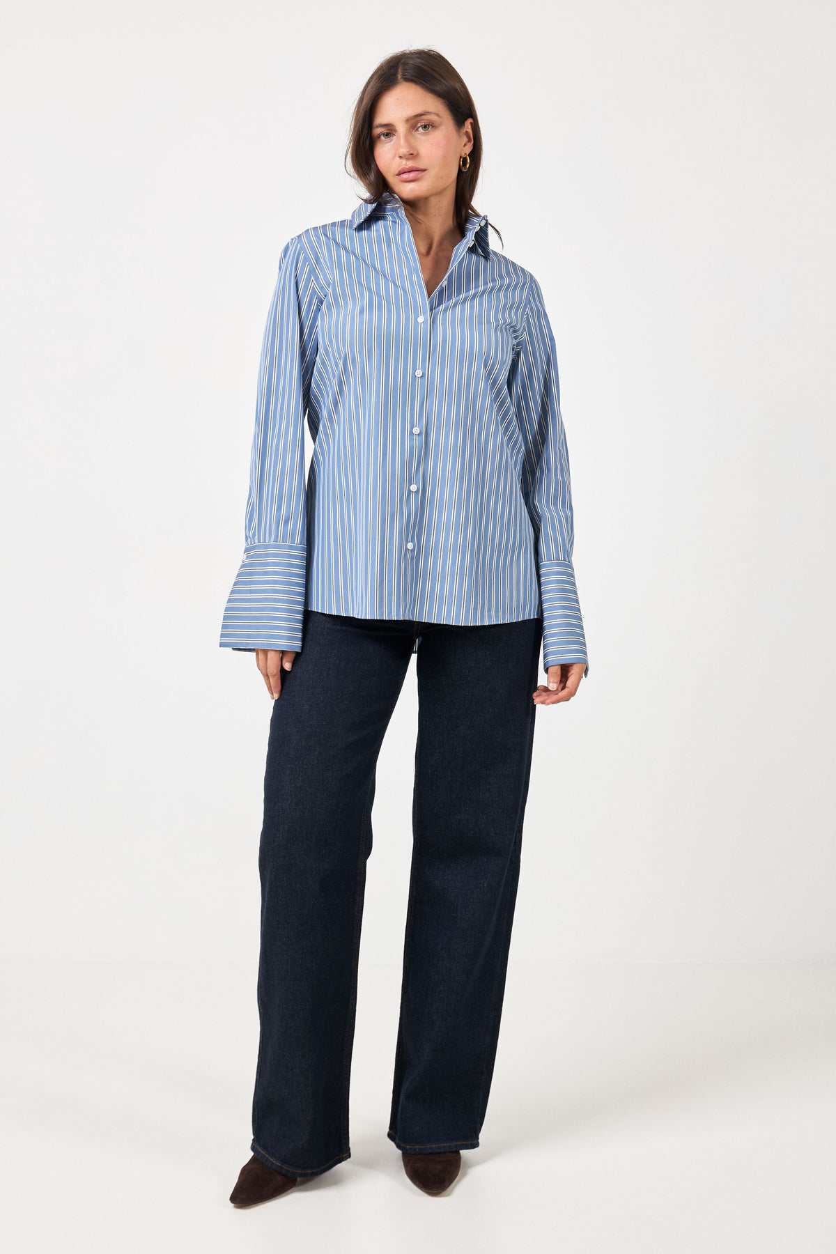 Julie Shirt - Sky Blue Stripe