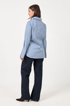 Julie Shirt - Sky Blue Stripe