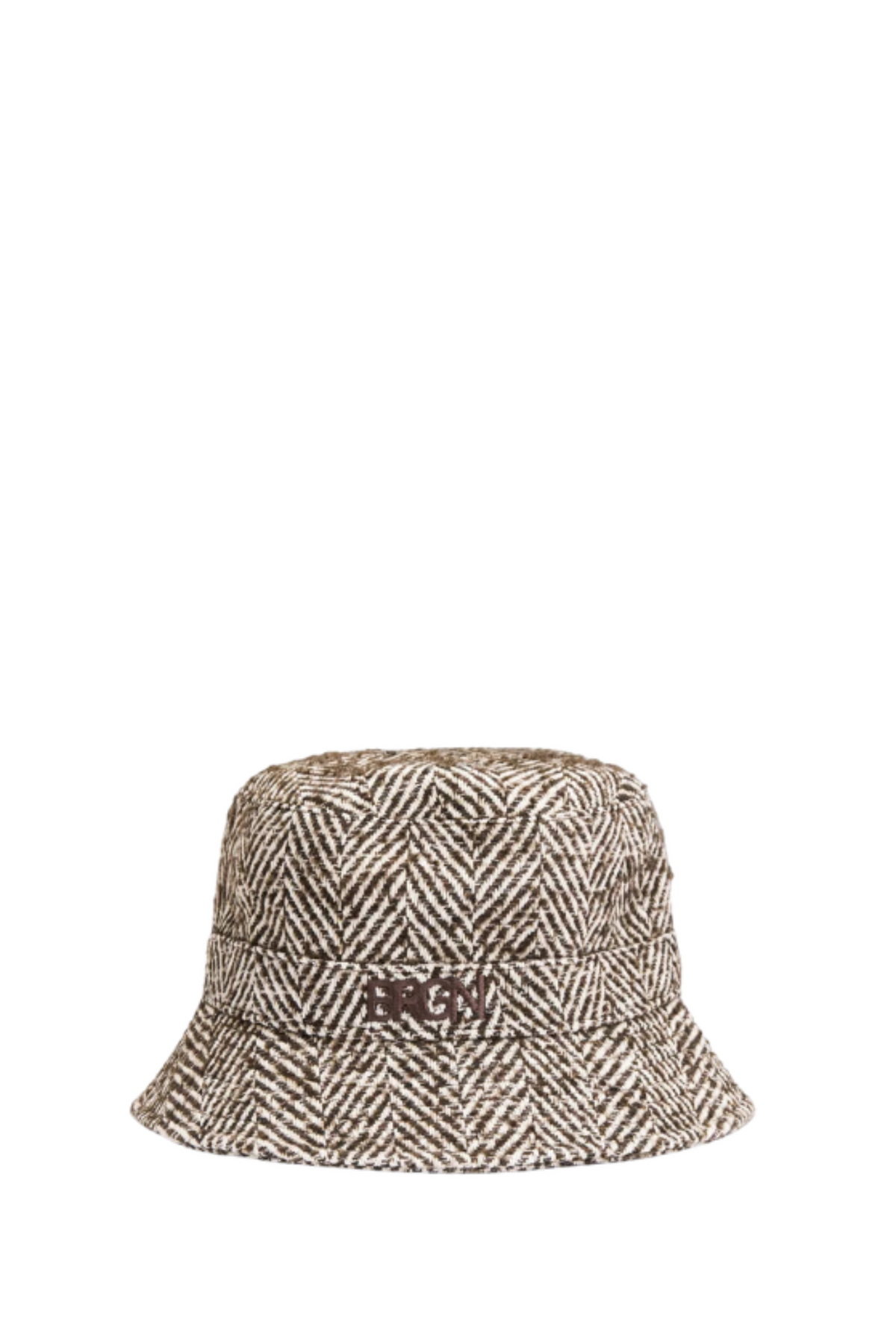 Bucket - Brown Herringbone