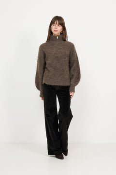 Palazzo Mistral - Shiny Cord - Chocolate Brown