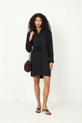 Jonna Reg Ls Short Dress - Svart