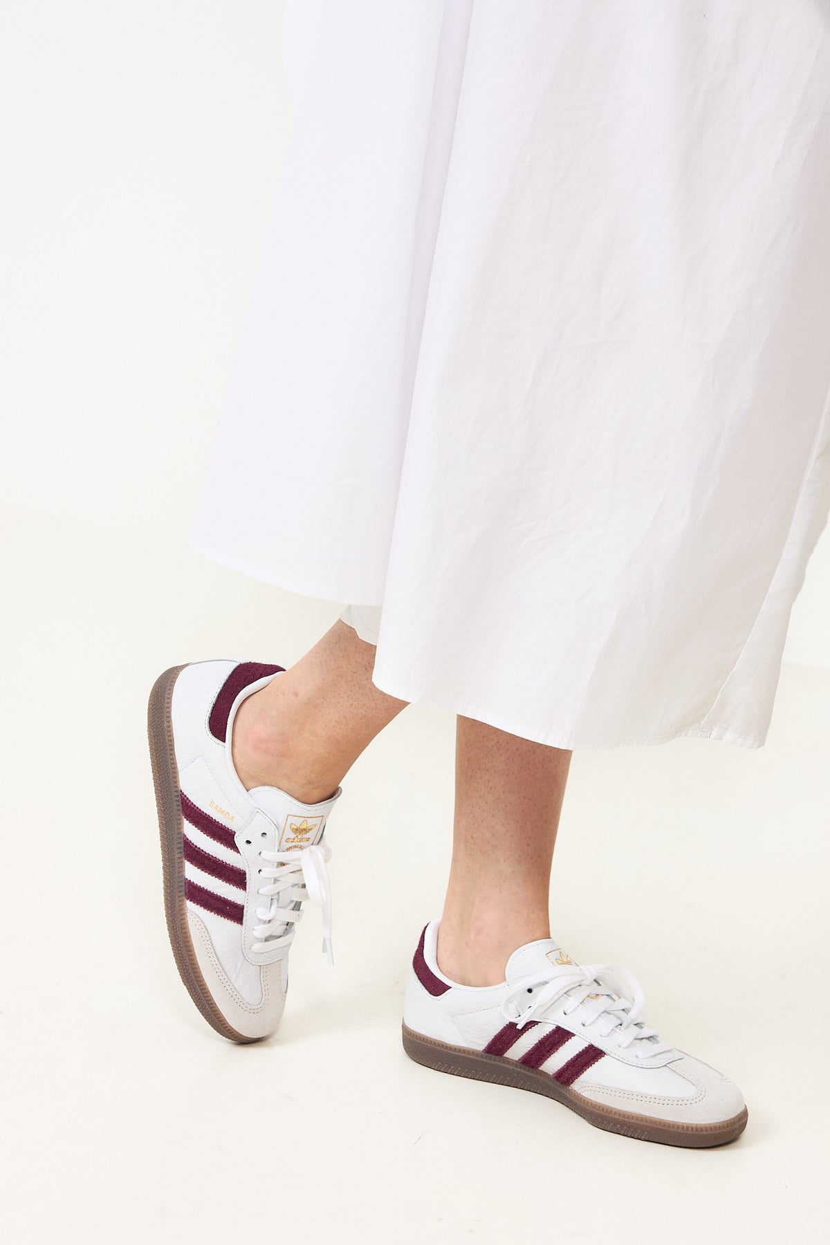 Adidas Samba OG W - Cloud White/Maroon/Gum