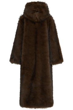 Astrid Faux Fur Coat - Chocolate Brown