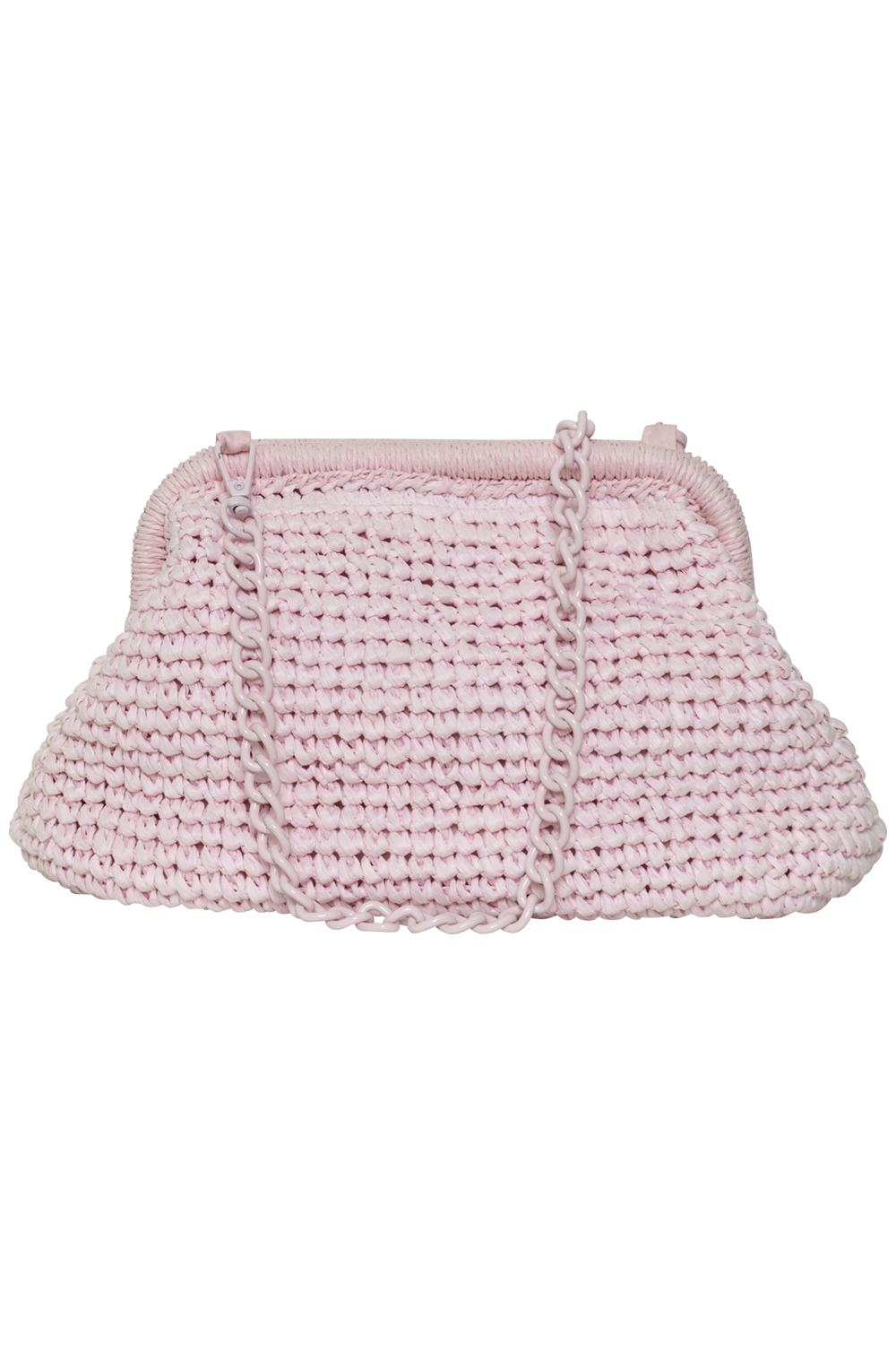 Rikke Raffia Clutch Bag - Ljusrosa