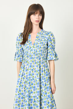 Twisted Maxi Dress -  Peonies
