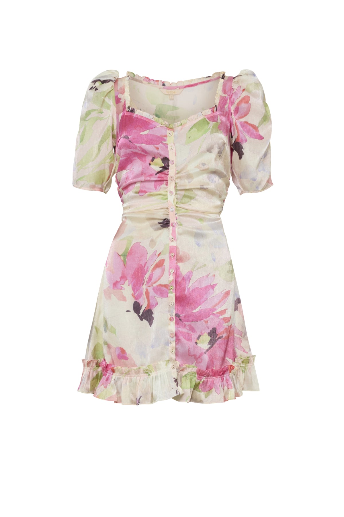 Shiny Rouching Dress - Soft Dew