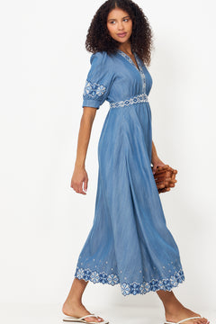 Este Dress Tencel - Blue