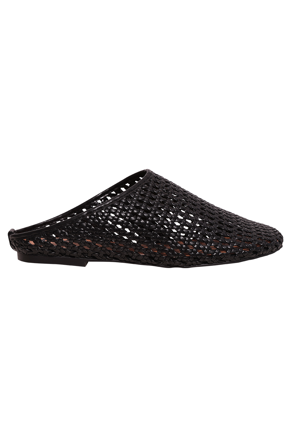Bianera Mule Weaved Faux Leather - Black