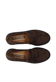 Biapearl Penny Loafer Faux Suede - Brown