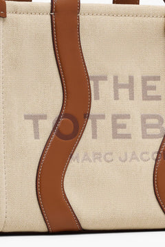 The Wavy Canvas Medium Tote - Beige/Argan Oil