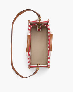 The Stripe Canvas Medium Tote - True Red Multi