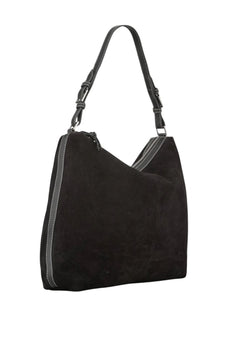 Suede Ginni Large Bag - Black