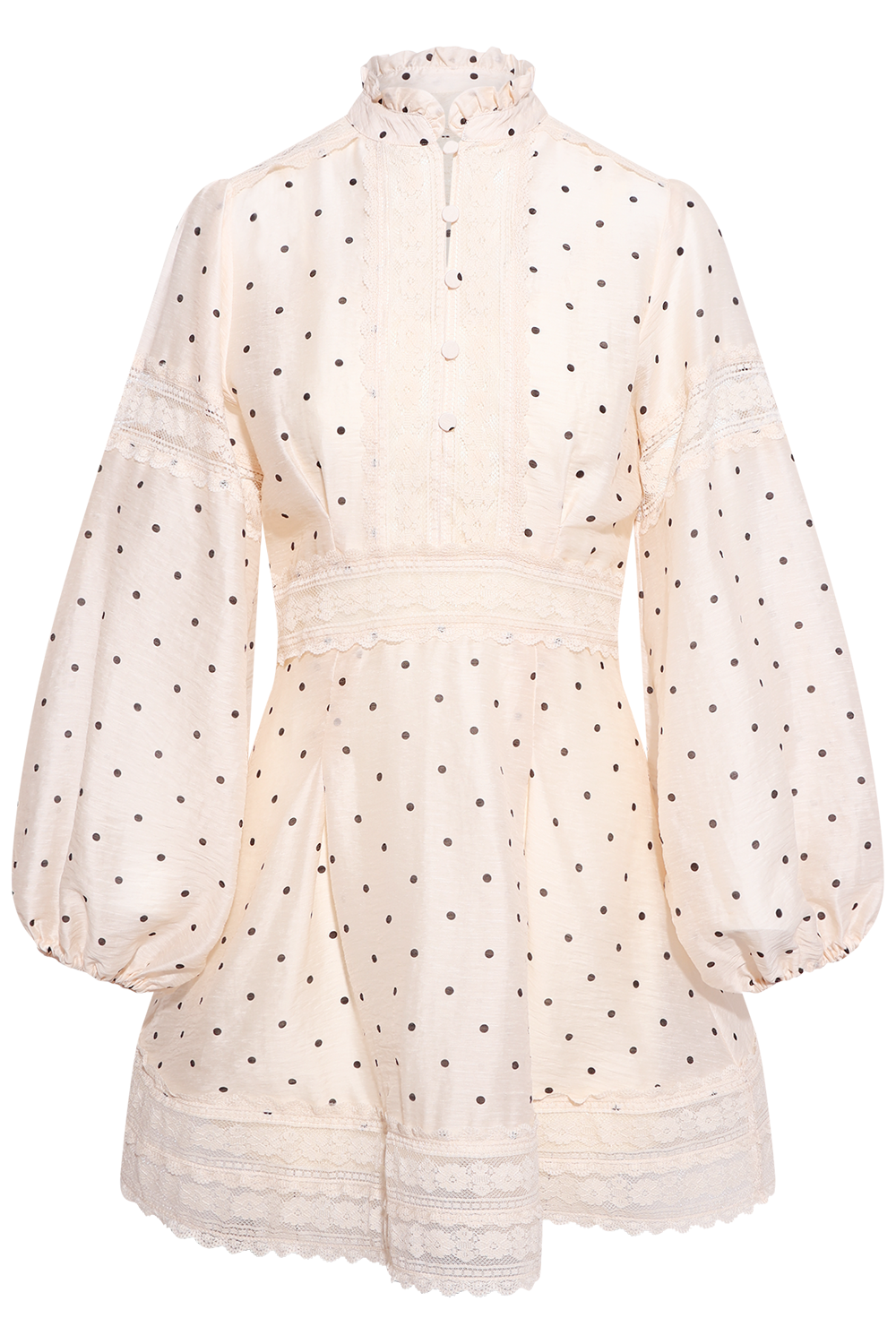 Aliah Dot Dress - Ivory Dot