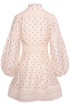Aliah Dot Dress - Ivory Dot