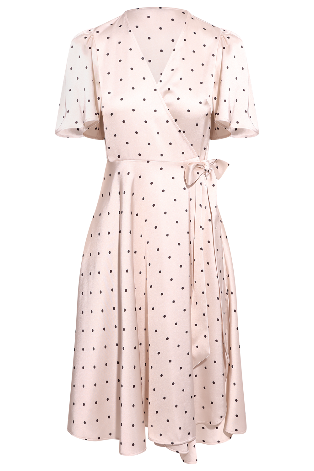 Florence Wrap Dress - Ivory Dot