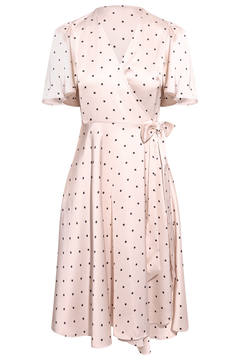 Florence Wrap Dress - Ivory Dot