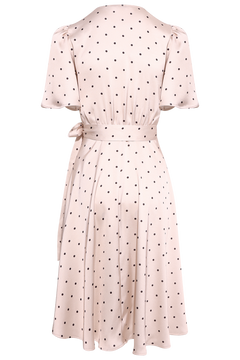 Florence Wrap Dress - Ivory Dot