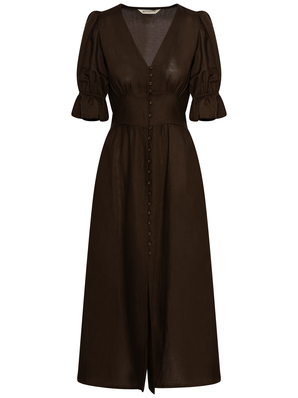 Andrea Dress - Espresso Linen