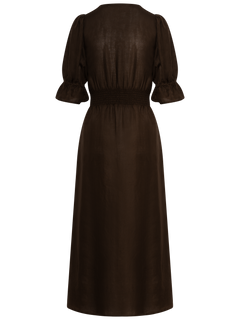 Andrea Dress - Espresso Linen