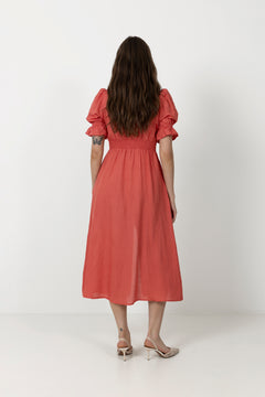 Andrea Dress - Candid Apple Linen