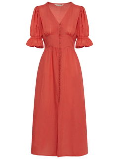 Andrea Dress - Candid Apple Linen